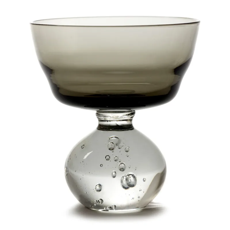 Eternal snow stem Glas M Ø 9,2 cm Smokey Grey von Serax – Produktfoto