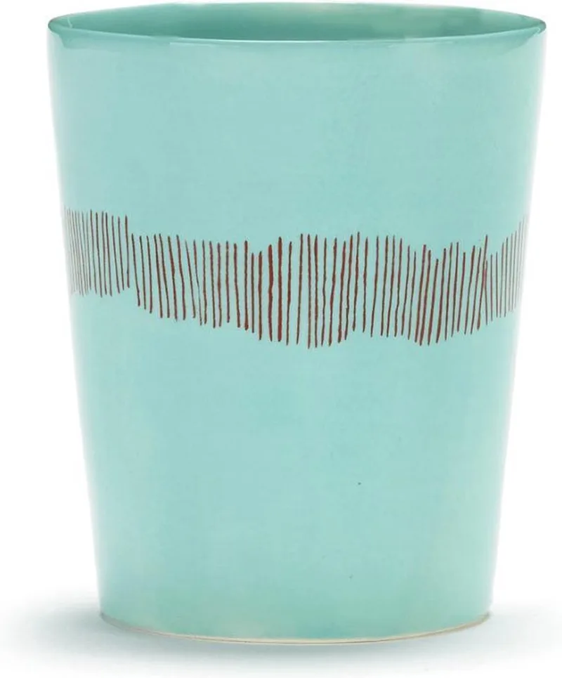 Feast by Ottolenghi - Theekopje 0,33l Azure Swirl-Stripes van Serax in Blauw – productfoto