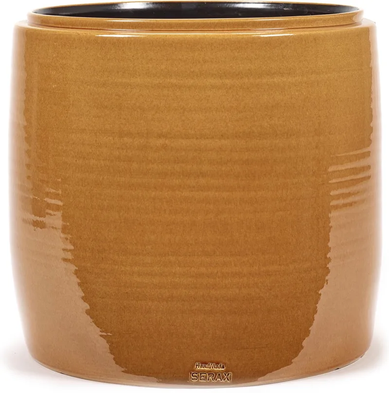 Glazed shades - Bloempot L - Bruin/Honing - 38 Ø by Serax in Geel – product photo