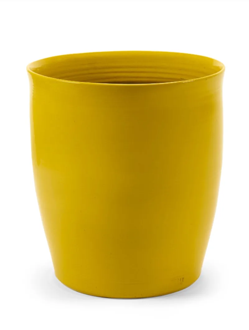 Glazed shades - Bloempot L - Geel - 40 Ø by Serax in Bruin – product photo
