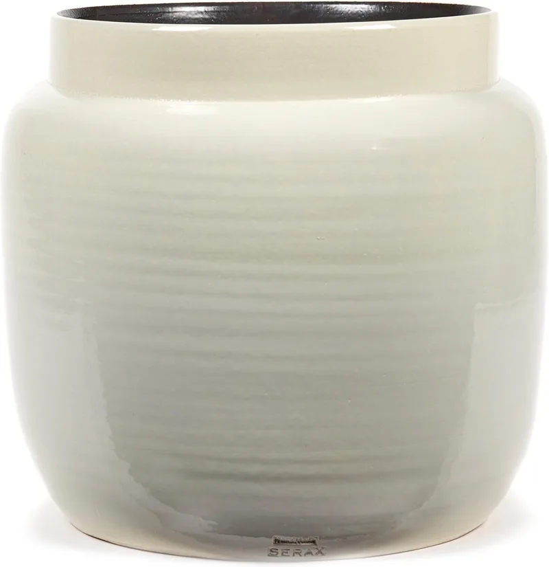 Glazed shades - Bloempot L - Lichtgrijs - 40 Ø by Serax in Grijs – product photo