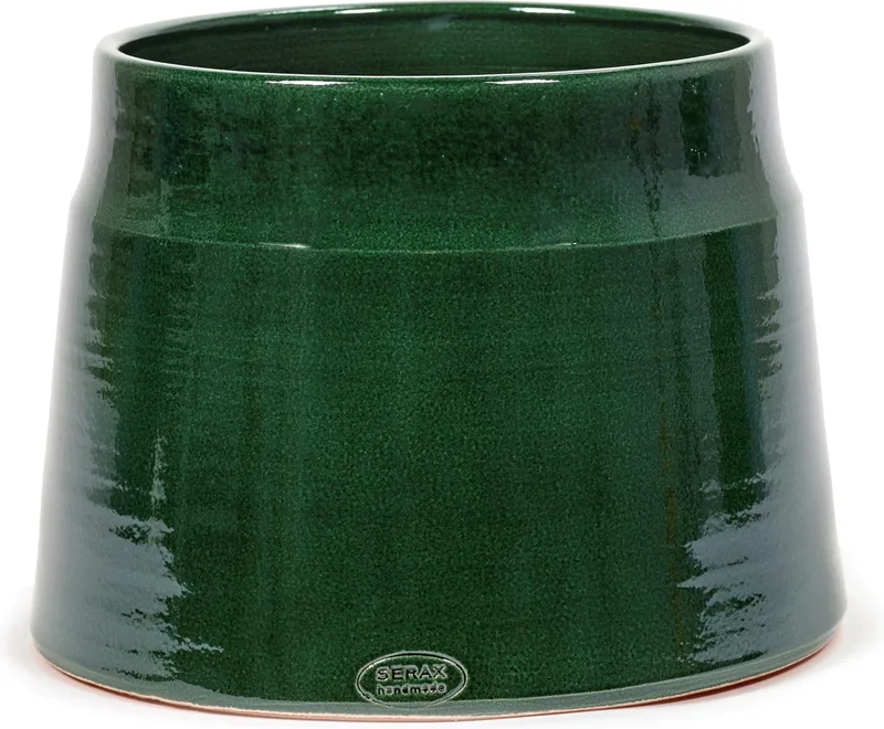 Glazed shades - Bloempot M - Donkergroen - 30 Ø de Serax en Groen – photo du produit