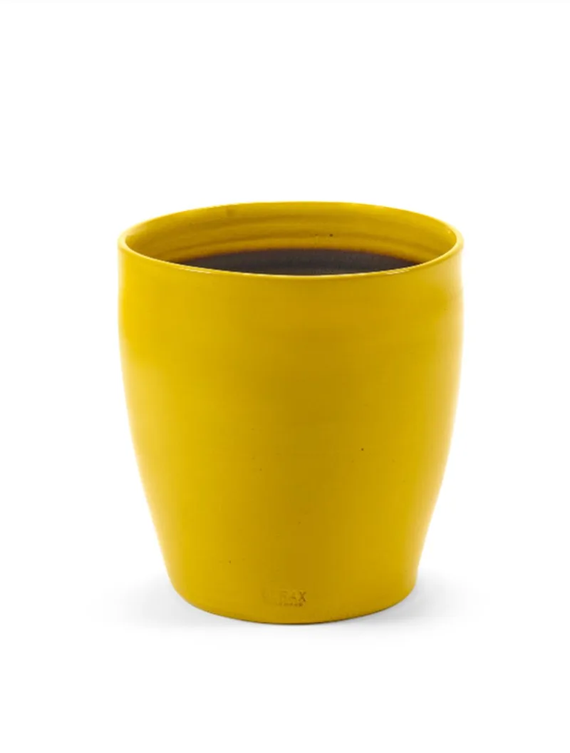 Glazed shades - Bloempot M - Geel - 30 Ø van Serax in Bruin – productfoto