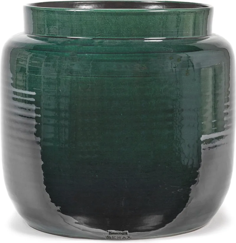 Glazed shades - Bloempot XXL - Donkergroen - 40 Ø by Serax in Groen – product photo