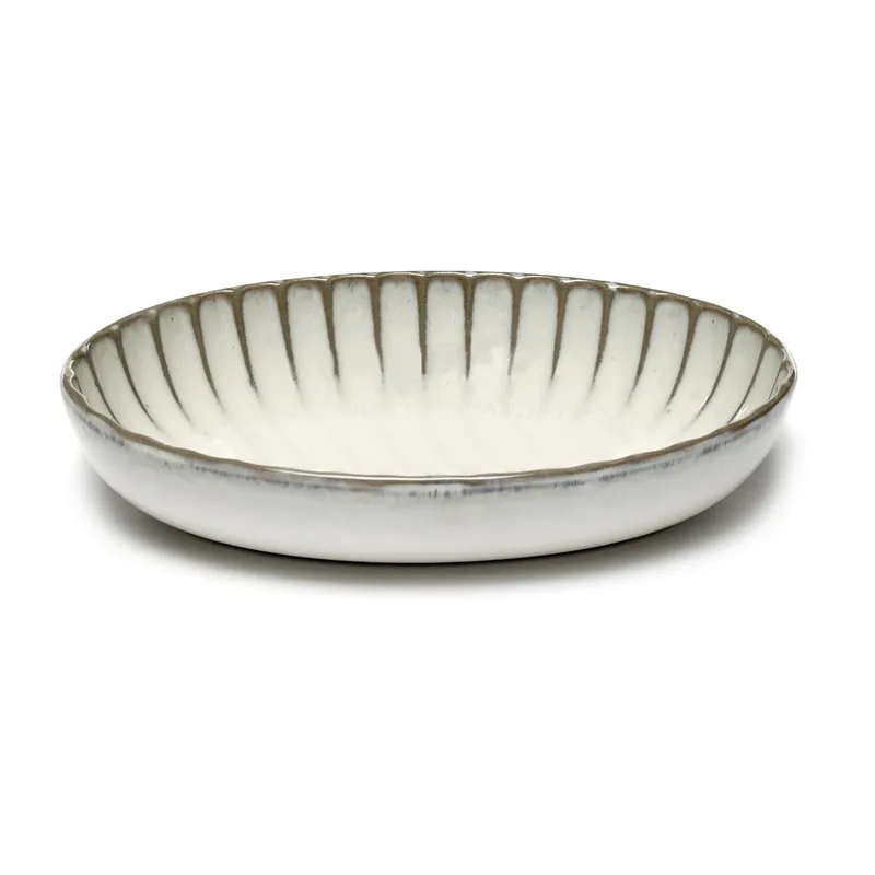 Inku ovale Servierschale S 13 x 19 cm White by Serax – product photo