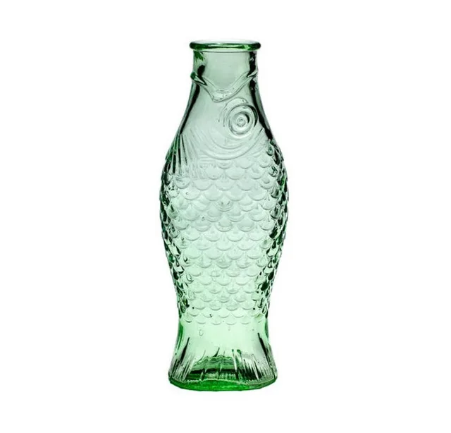 Karaffe Flasche 0,85 l Fish & Fish grün, (1-tlg), Flasche, 0,85 l, Glas, grün