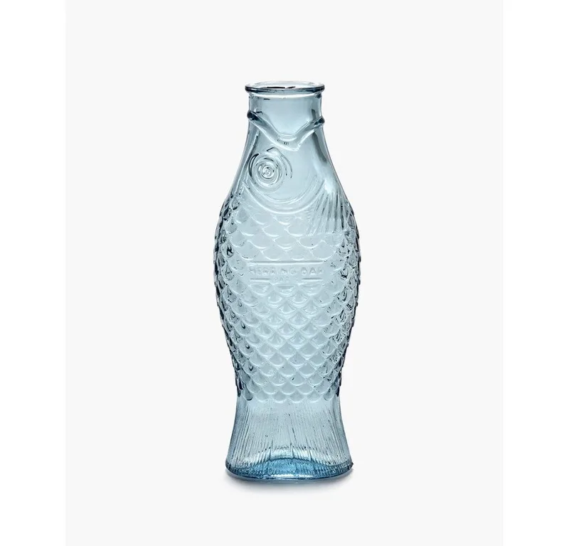 Karaffe Karaffe 29 cm Fish & Fish blau, (1-tlg), Karaffe, 10,60cm, Glas, blau by Serax in Blau – product photo