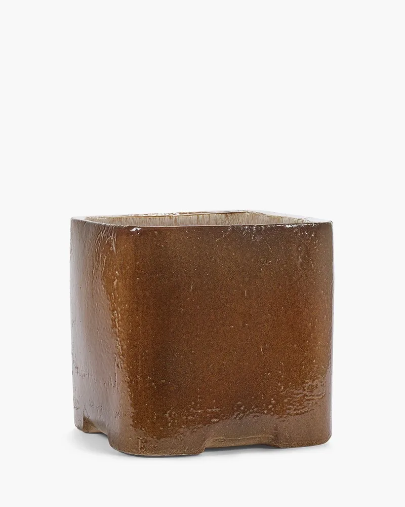 Kelly Wearstler Bloempot-Plantenbak Planter 04 Book 40.5cm x 40.5cm x H40.5 cm by Serax in Amber – product photo