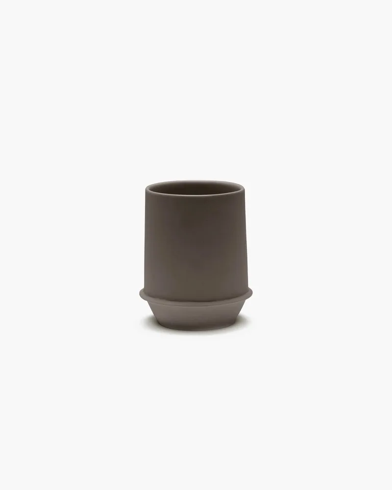 Kelly Wearstler Dune beker D9cm H11.5cm 35cl slate (set van 2) by Serax in Donkerbruin – product photo