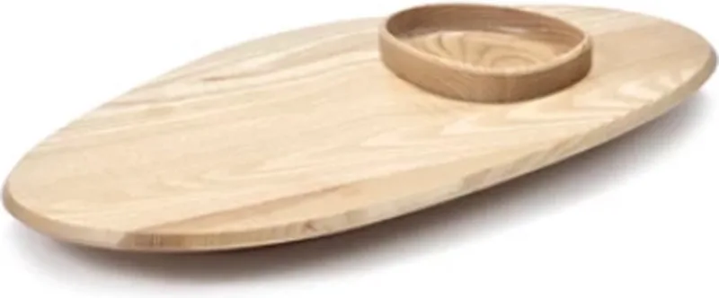 Kelly Wearstler Dune dienblad met bowl 60.5x34.5cm H8cm ash de Serax en Lichtbruin – photo du produit