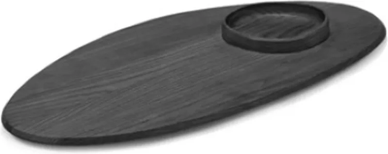 Kelly Wearstler Dune dienblad met bowl 81x40cm H4cm ash by Serax in Zwart – product photo