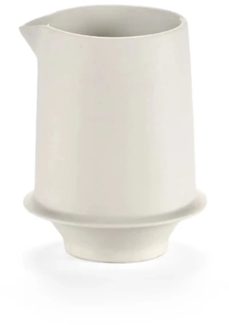 Kelly Wearstler Dune melkkan 8x7.6cm H9.9cm alabaster (per stuk) by Serax in White – product photo