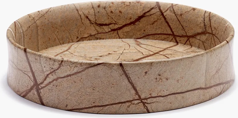 Kelly Wearstler Dune Schaal Marmer Bruin-Multicolour L 41 cm B 41 cm H 9 cm by Serax in Brown – product photo