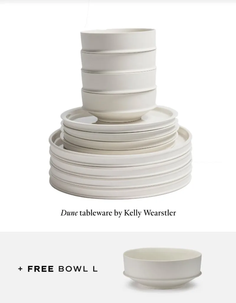 Kelly Wearstler Servies Set Dune 16 delig + GRATIS serveerschaal by Serax in Alabaster – product photo