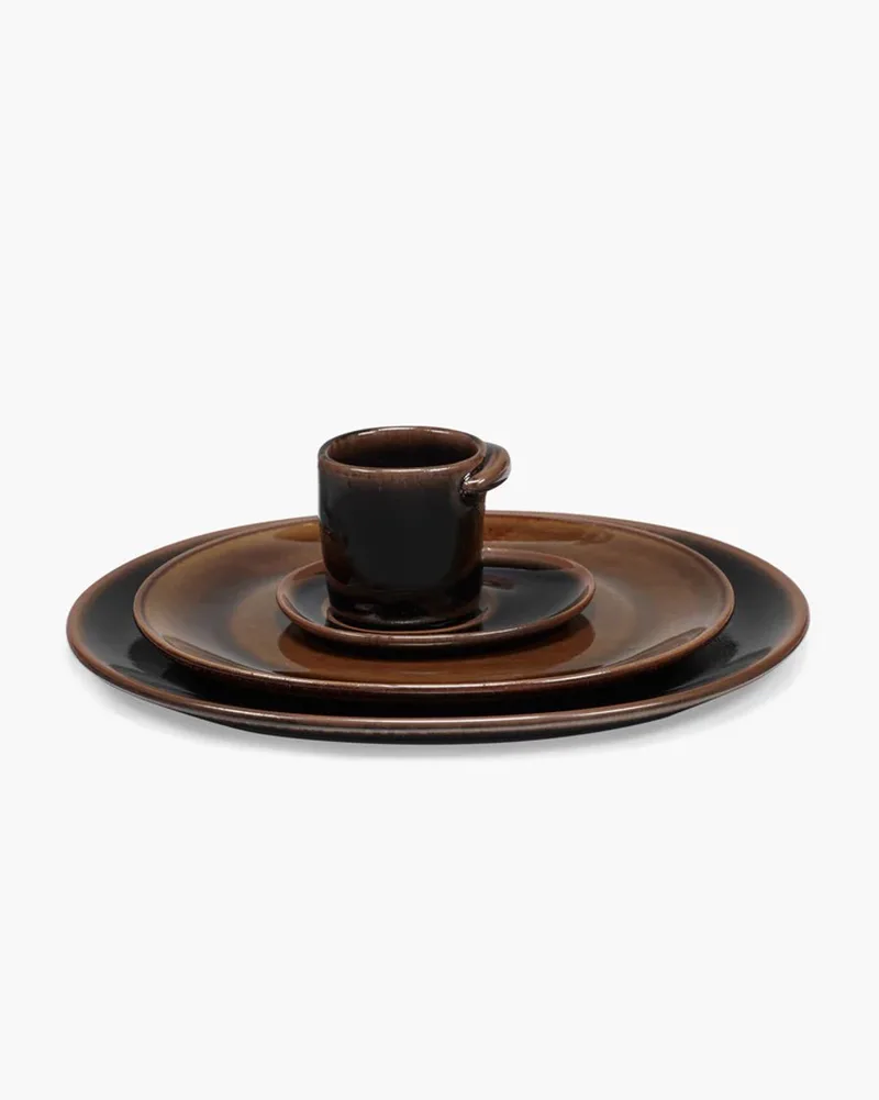 Koffiekop 'Out of Lines', koffiekop Koken & Tafelen > Servies > Kopjes & mokken > Kopjes by Serax in Bruin – product photo