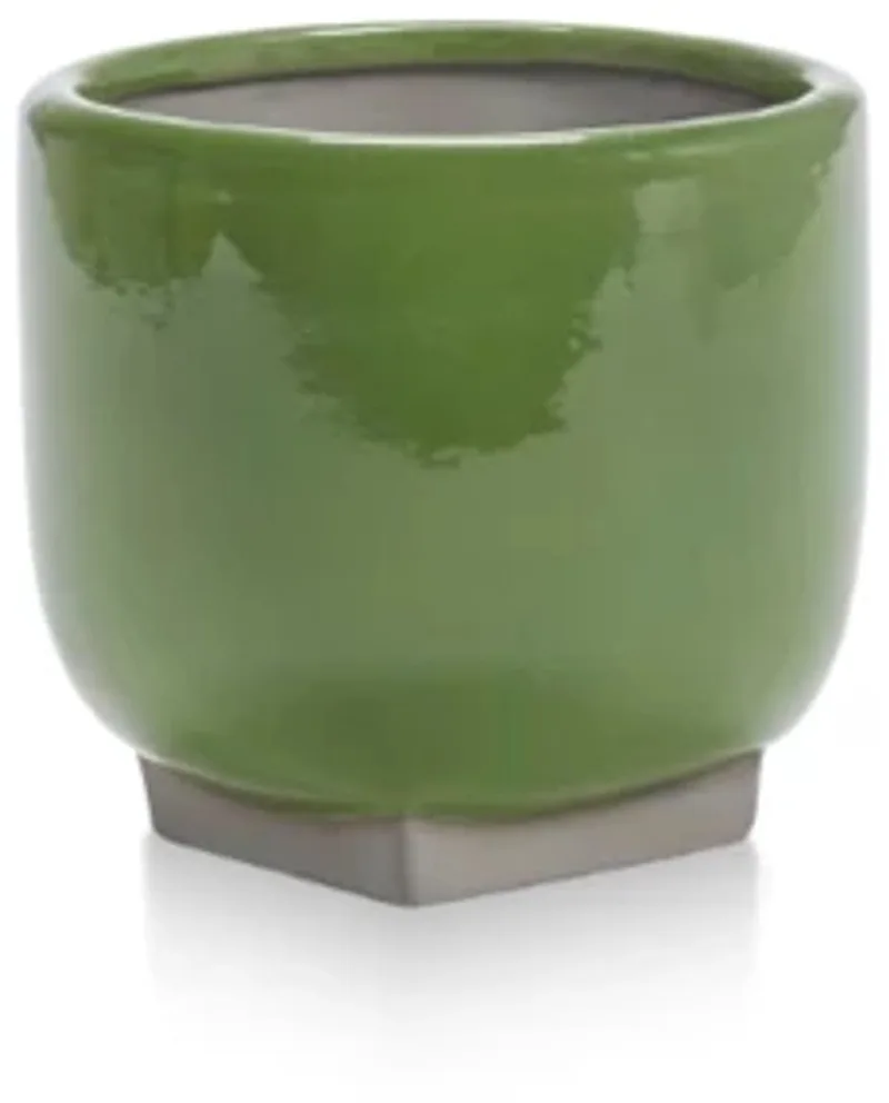 Kris Van Assche Rosamar bloempot 01 D16cm H15cm / grijs by Serax in Groen – product photo