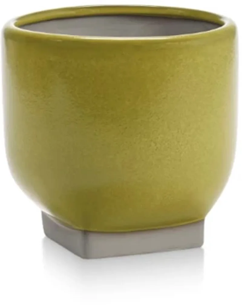 Kris Van Assche Rosamar bloempot 02 D20.5cm H19.5cm / grijs by Serax in Geel – product photo
