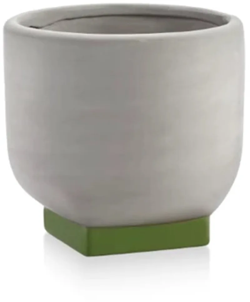 Kris Van Assche Rosamar bloempot 02 D20.5cm H19.5cm / groen van Serax in Grijs – productfoto