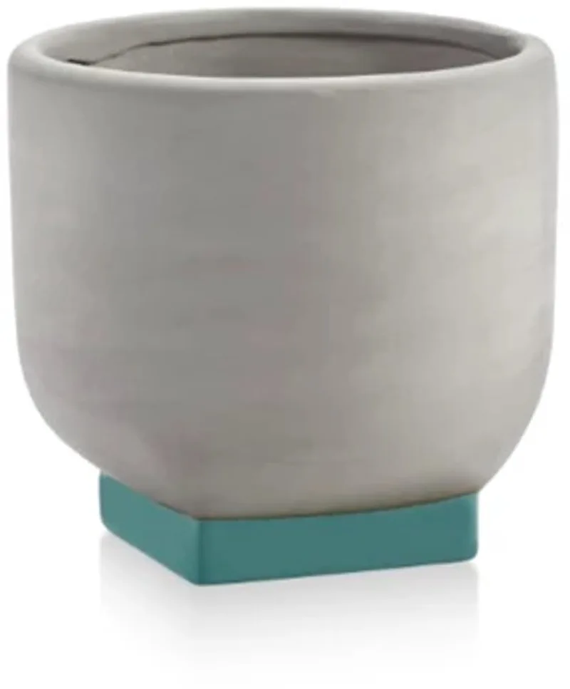 Kris Van Assche Rosamar bloempot 02 D20.5cm H19.5cm / turquoise by Serax in Grijs – product photo