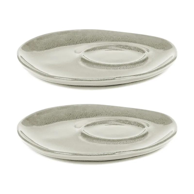 La Mère Untertasse für Kaffeetasse Ø14,5 cm 2er-Pack Off white von Serax – Produktfoto