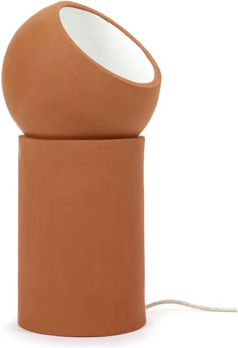 Lauren Van Driessche Terra light - Tafellamp L - Terracotta/Bruin - 25 Ø - H 51,00cm - 9,50kg by Serax in Oranje – product photo