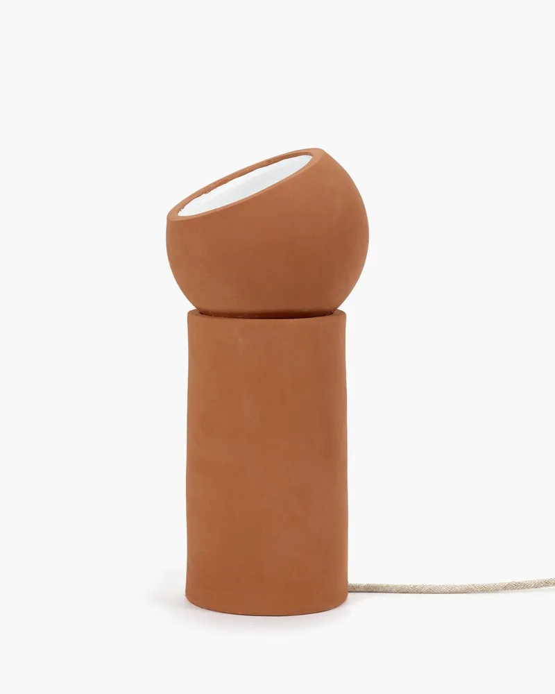 Lauren Van Driessche Terra light - Tafellamp M - Terracotta/Bruin - 16 Ø - H 39,00cm - 4,50kg by Serax in Oranje – product photo