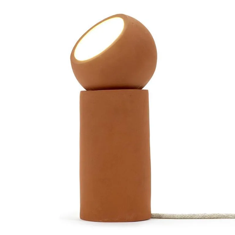 Lauren Van Driessche Terra light - Tafellamp S - Terracotta/Bruin - 12 Ø - H 29,00 cm - 2,50kg by Serax in Oranje – product photo
