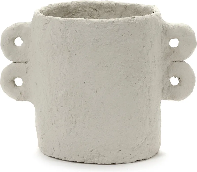 Marie Michielssen Earth pot Papier Maché 28x18cm H20.5cm beige by Serax in Wit – product photo