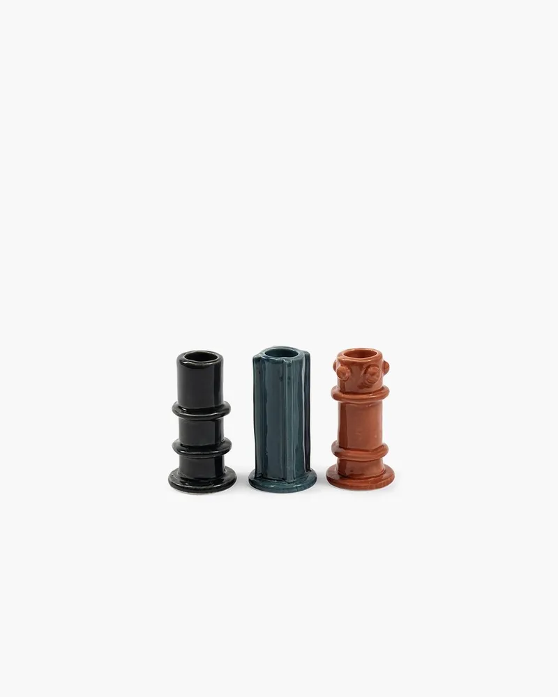 Marie Michielssen - Kandelaar assortiment - kleuren - 5 Ø - 3 stuks van Serax in Mix – productfoto