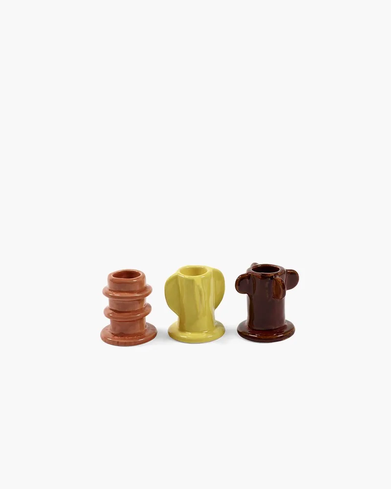 Marie Michielssen - Kandelaar assortiment - kleuren - 5 Ø - 3 stuks van Serax in Mix – productfoto