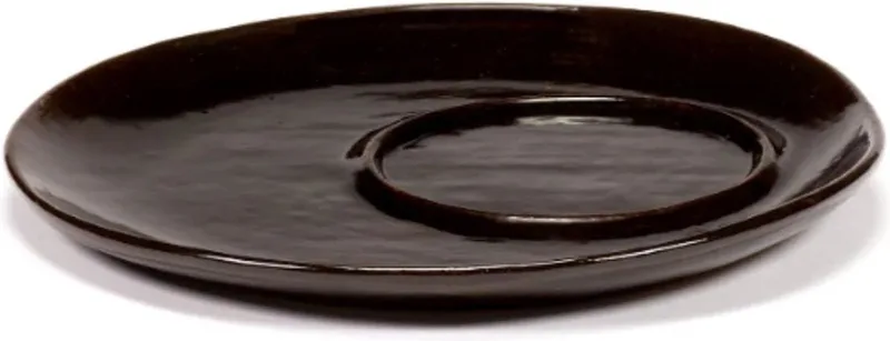 Marie Michielssen - LA MÈRE Coffee Schotel Ebony - 14.5cm (set van 2) van Serax in Donkerbruin – productfoto