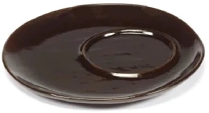Marie Michielssen La Mère koffie schotel D14.5cm ebony - set van 2 van Serax in Donkerbruin – productfoto