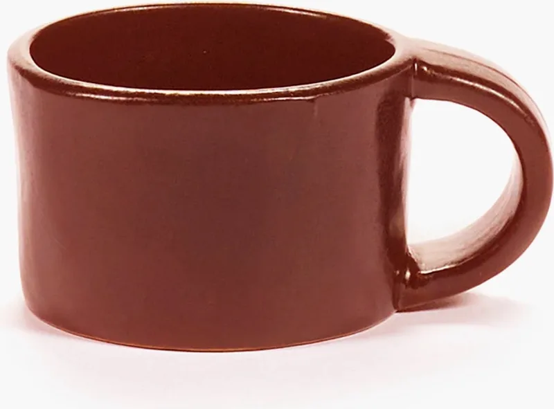 Marie Michielssen - LA MÈRE Ristretto cup, Venetian Red- 7.5 x 5.5 x h 4 cm (set van 2) by Serax in Donker rood – product photo