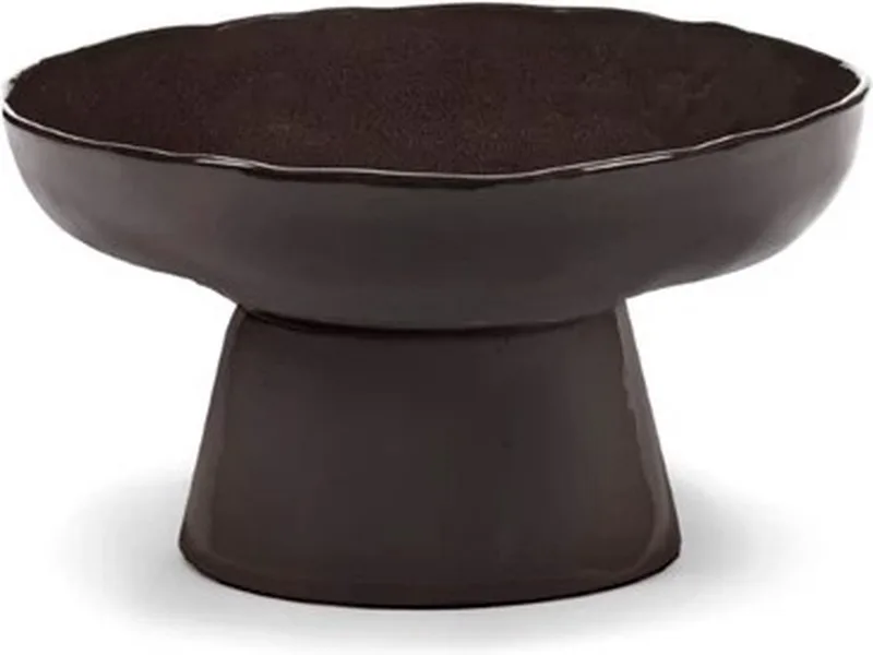 Marie Michielssen La Mère schaal op voet H18cm D31cm ebony van Serax in Bruin – productfoto