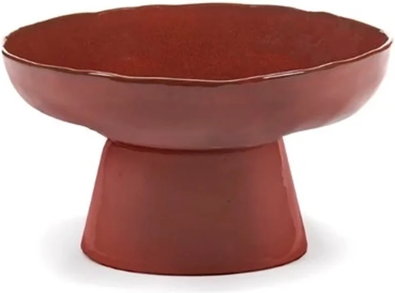 Marie Michielssen La Mère - Serveerbord Voet - Venetiaans - 31 Ø by Serax in Rood – product photo