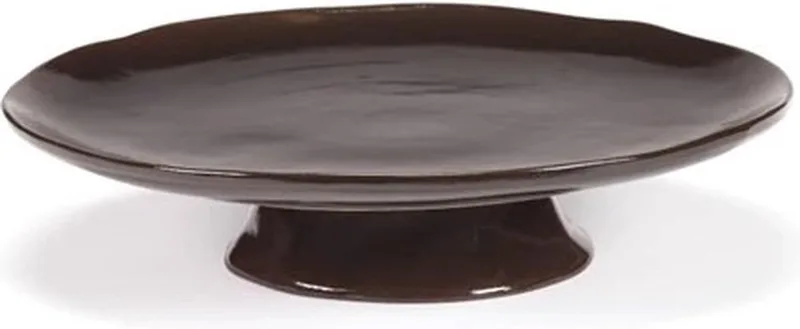 Marie Michielssen La Mère taartschotel op voet H6cm D30.5cm ebony van Serax in Bruin – productfoto