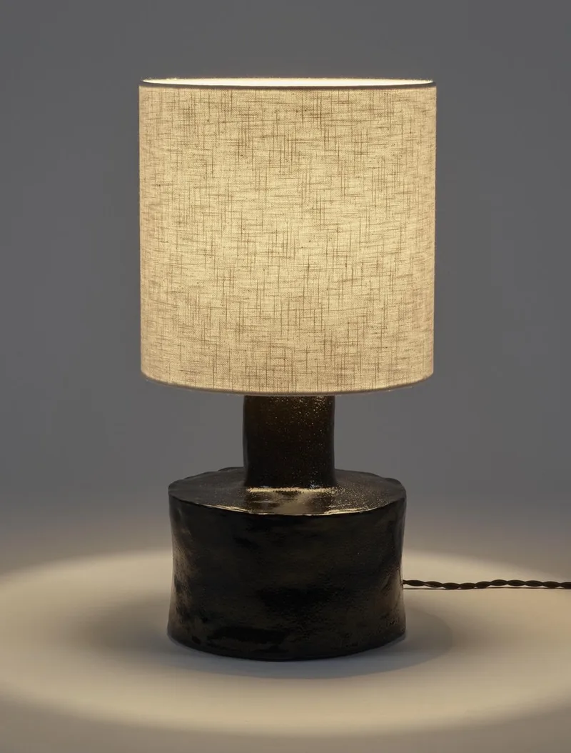Marie Michielssen Lighting - Tafellamp - Zwart/Beige - 25 Ø - H 47,00cm - 3,80kg by Serax in Zwart – product photo