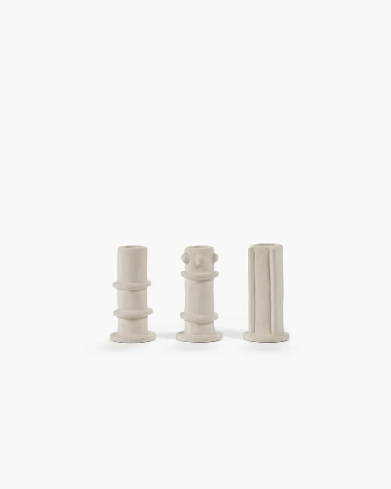 Marie Michielssen Marie - Kandelaar - 5 Ø - H 10cm - 3 stuks by Serax in Beige – product photo