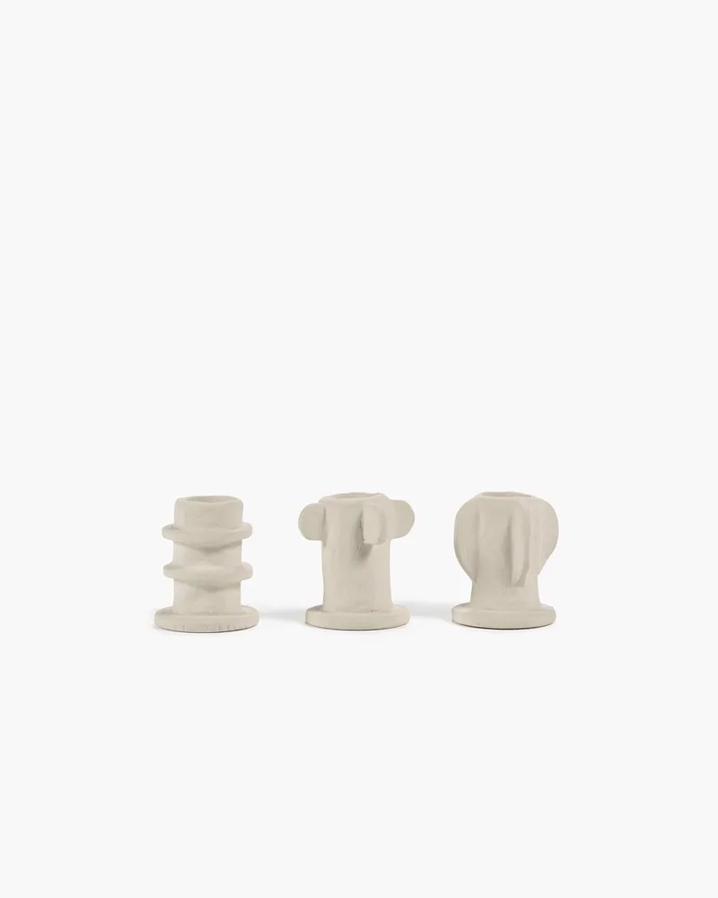 Marie Michielssen Marie - Kandelaar - 5 Ø - H 6,5cm - 3 stuks van Serax in Beige – productfoto