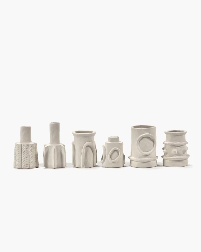 Marie Michielssen Marie - Vaas Assortiment - 6 stuks - H 10cm by Serax in Beige – product photo