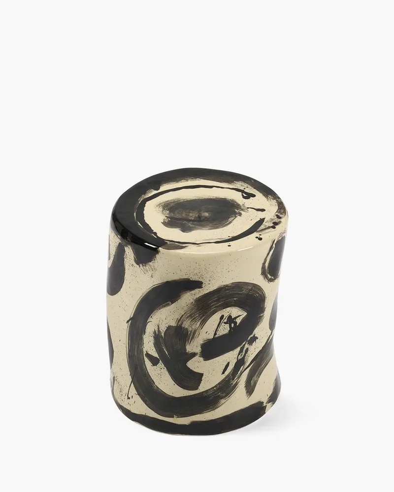 Marie Michielssen Pawn Bijzettafel 06 Sophia Zwart Diameter 27cm Hoogte 34cm by Serax in Wit / zwart – product photo