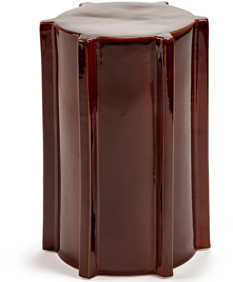 Marie Michielssen Pawn kruk bijzettafel D31.3cm h45.4cm donkerbruin by Serax in Bruin – product photo