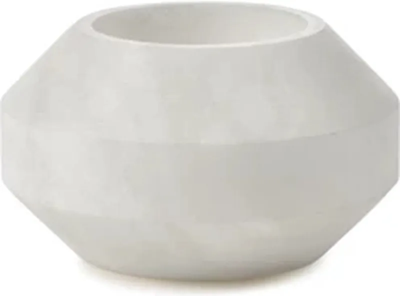 Marie Michielssen theelichthouder D13cm H7.5cm albast by Serax in Wit – product photo