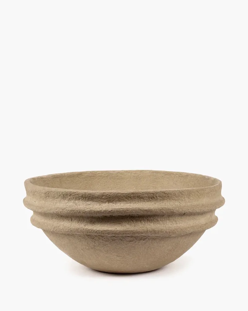 Marie Michielssen White Earth papier maché schaal D51cm H24cm by Serax in Bruin – product photo