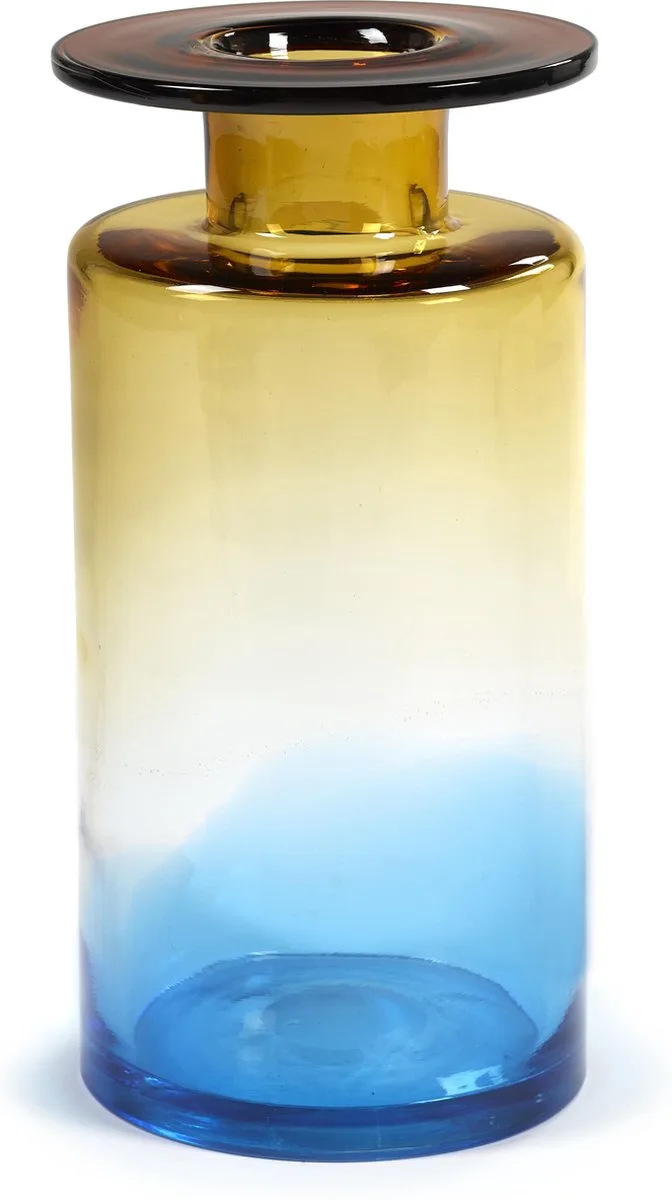 Marie Michielssen Wind & Fire - Vaas L - Blauw/Amber - 18 Ø - H 40cm - 6,50kg by Serax in Bruin – product photo