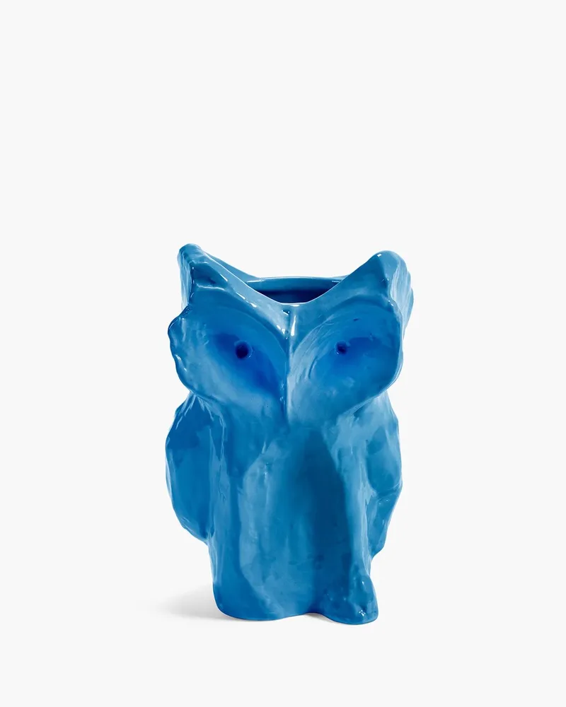 Marni Midnight Creatures uil vaas 16.5x15.5cm H23cm van Serax in Blauw – productfoto