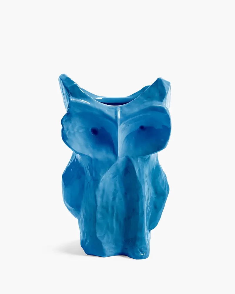 Marni Midnight Creatures uil vaas D19.5cm H30cm by Serax in Blauw – product photo