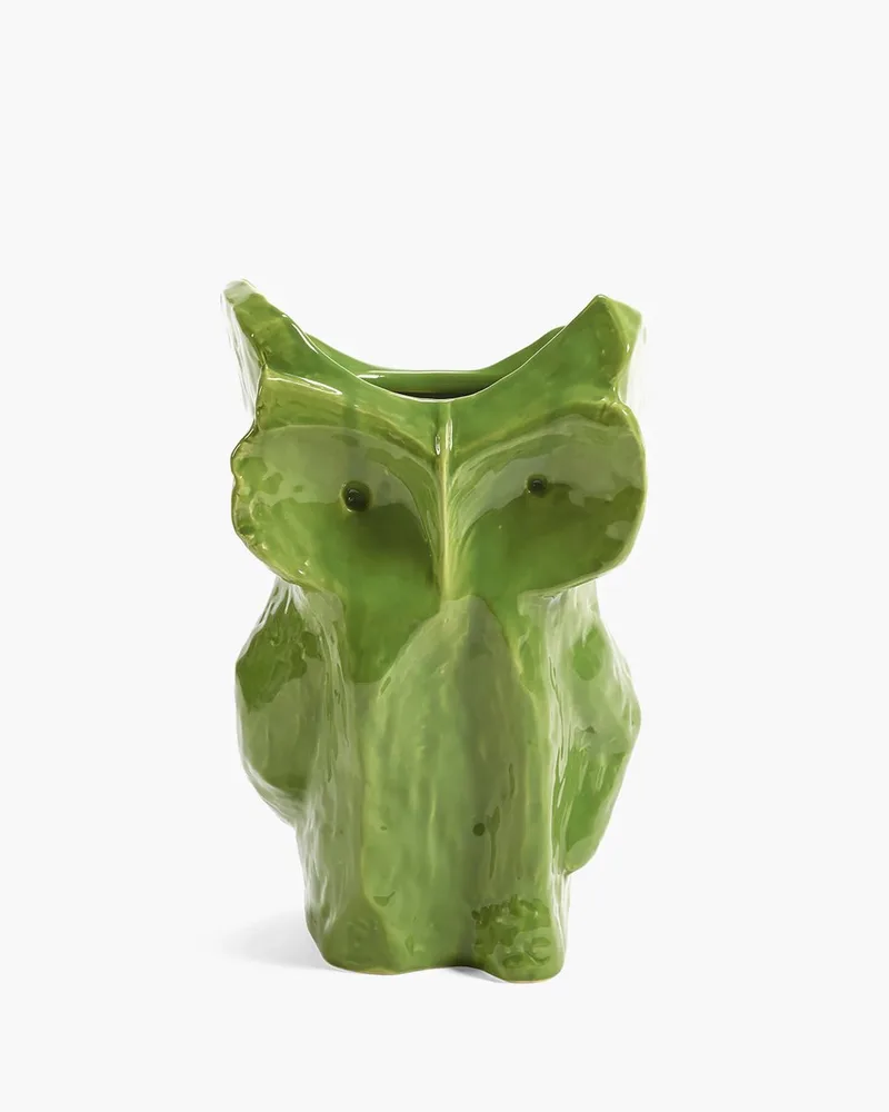 Marni Midnight Creatures uil vaas D19.5cm H30cm by Serax in Lichtgroen – product photo