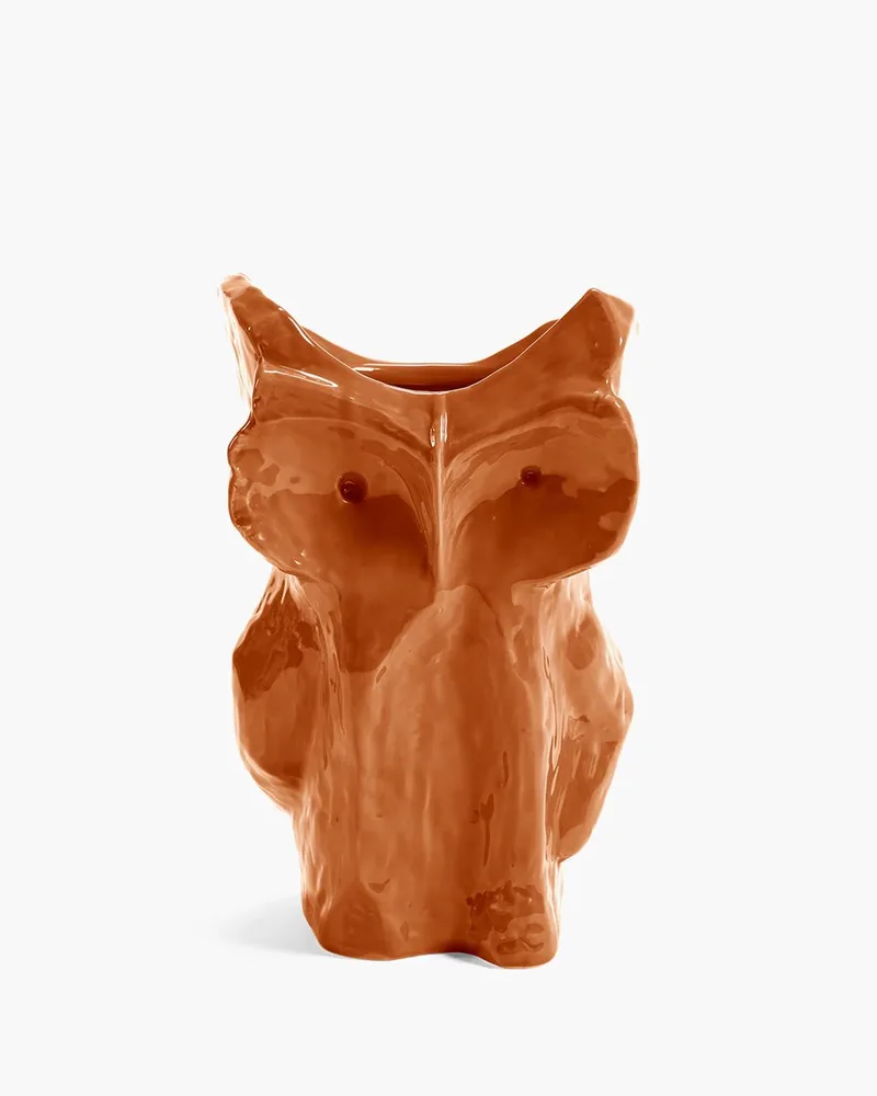 Marni Midnight Creatures uil vaas D19.5cm H30cm by Serax in Oranje – product photo