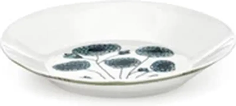 Marni Midnight Flowers Anemone Vaniglia diep bord D18cm H2.9cm groen / blauw by Serax in Wit – product photo